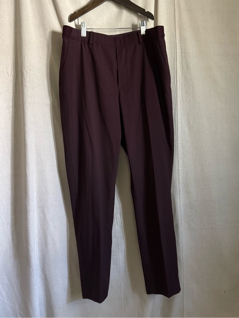 Uniqlo Dress Pants in Dark Plum Wine